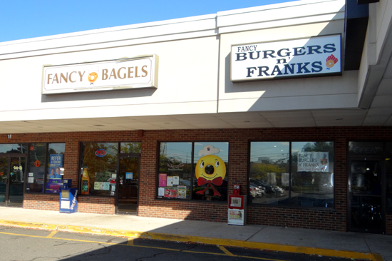 Fancy Burgers n' Franks next door to its sister restaurant, Fancy Bagels, in Southington, CT